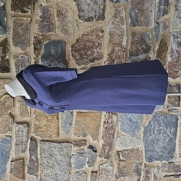 Boden Colette Peter Pan Collar Mod Dress in Navy Blue Size 6L - Picture 3 of 10